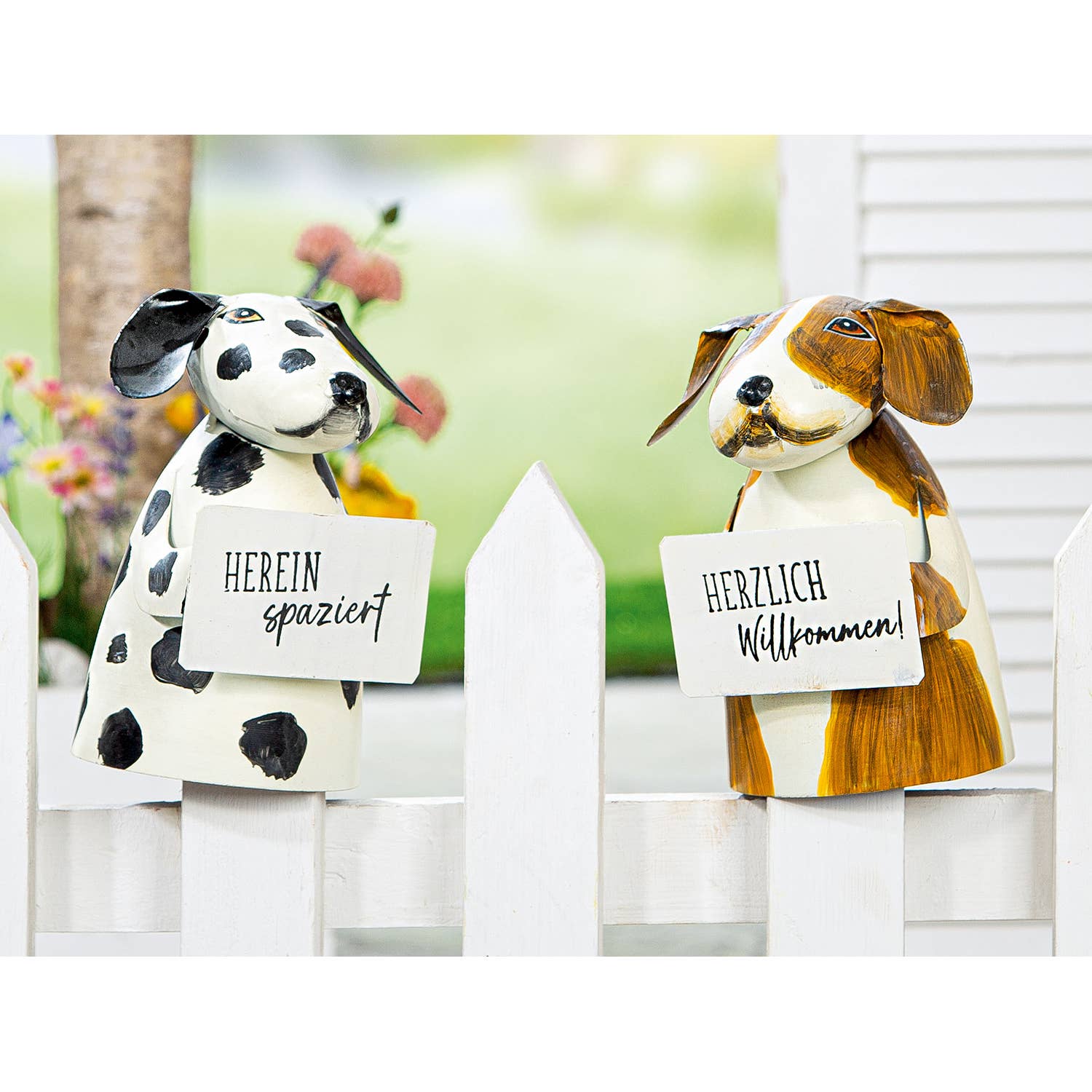 brown cream 2-way assorted dog fence figure, h. 18 cm for wholesale on Faire1
