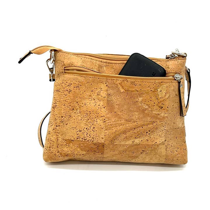 Dzolik vegan leather – Großhandel Geldbörse – Damen – Mittelgroße Umhängetasche aus Kork, vegan0