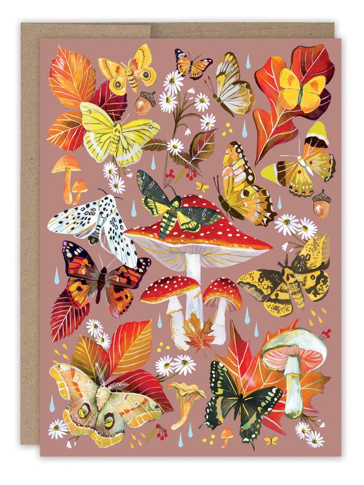 Autumn Flutter Birthday Card for wholesale by Biely & Shoaf