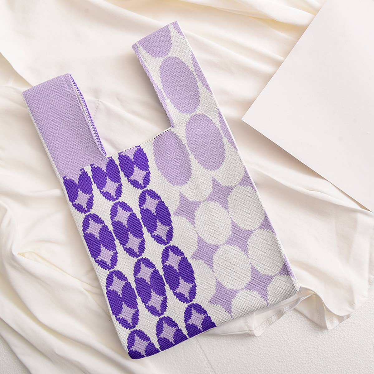 ACCITY - Wholesale Tote Bag - Women's - Trendy Knit Handbag for Women, Colorful Design_CWAB08796