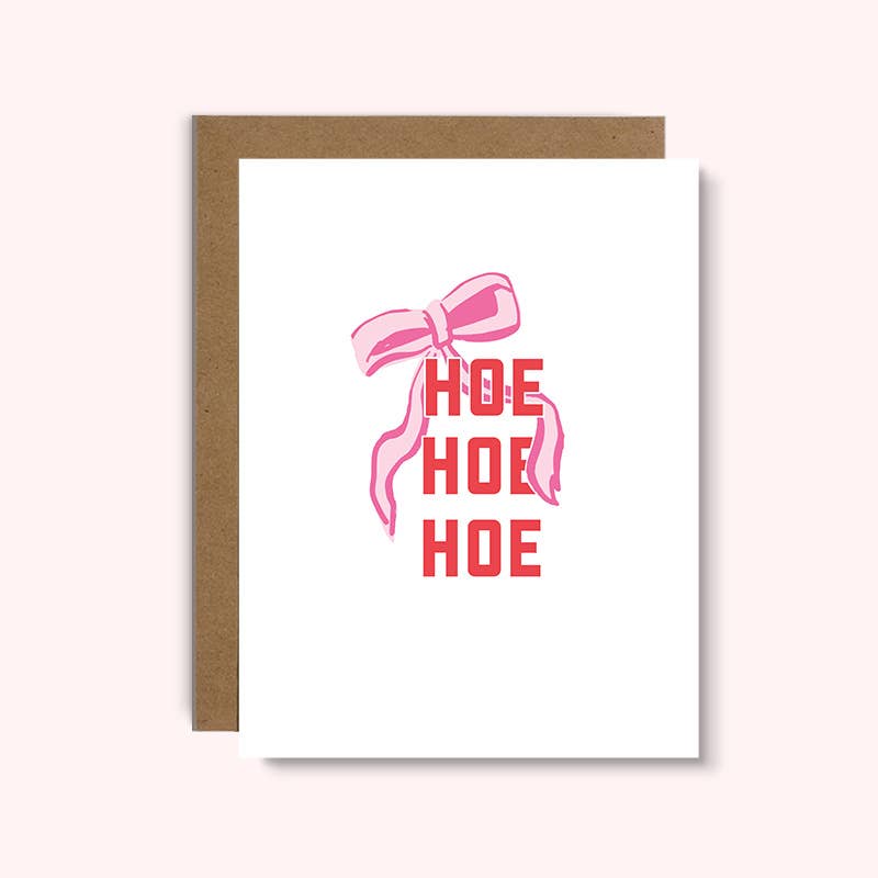 Bold & Broad – wholesale Christmas card – HOE HOE HOE Bow Card0