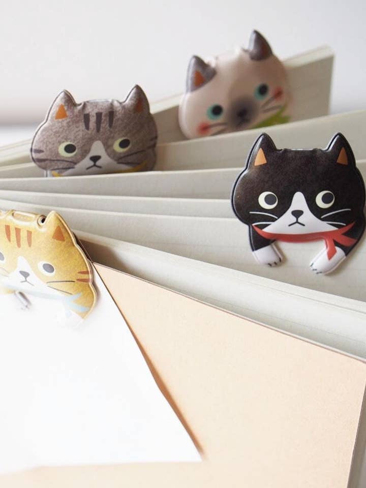 Japanische Katzen-Magnetklammer Kawaii Lesezeichen Memo-Halter für den Großhandel von 「FUNJI」In Japan