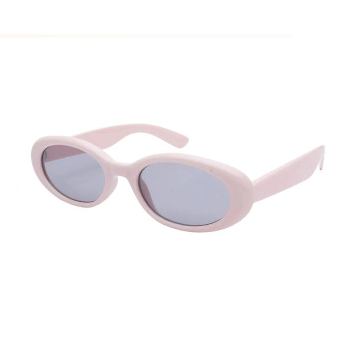 Oval Retro Sunglasses in Soft Pink for wholesale by V by Vye Eyewear