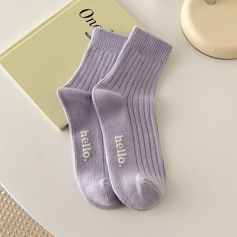 Dipped Shop - Wholesale Socks - Women's - Candy Color Simple Letter Soft Socks DP25A4527