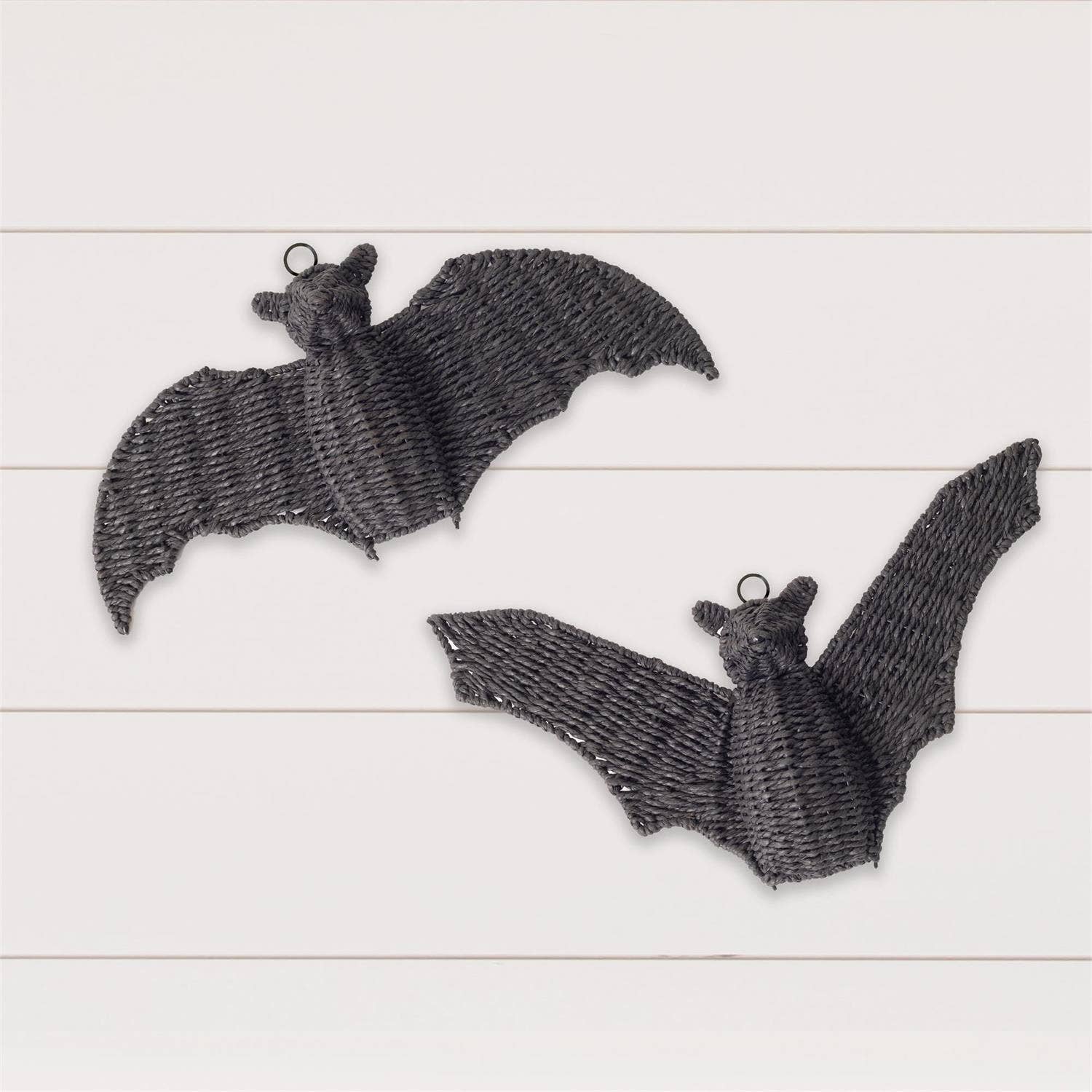 Audrey's Home & Gift - Wholesale Decorative Tabletop Object - Halloween Basket Weave Bat (Pk/02 Ast)1