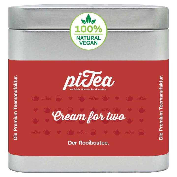 Cream for two rooibosthe med vanilje og karamel for engroshandel hos piTea - Die Teestation in der Dose