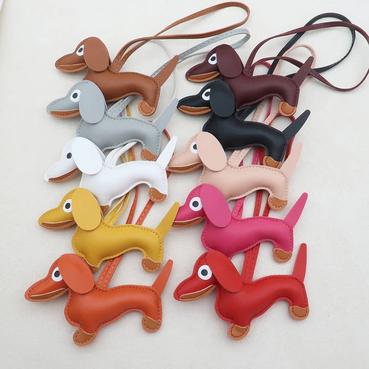 Crave by FW - Wholesale Keychain - Women's - Cute Leather Dachshund Keychain12