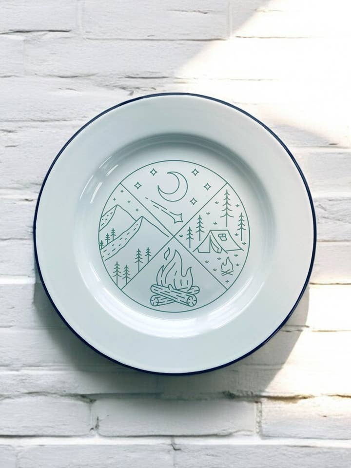 Bjerge Dekorativ Emaljetallerken for engroshandel hos Sovende Bjorn