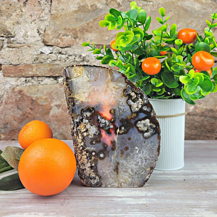 Agate Lamp 5-7" with bulb and cord (Blue, Pink, Natural, Purple) - Stunning Home Décor for wholesale by Crystal Joys Wholesale