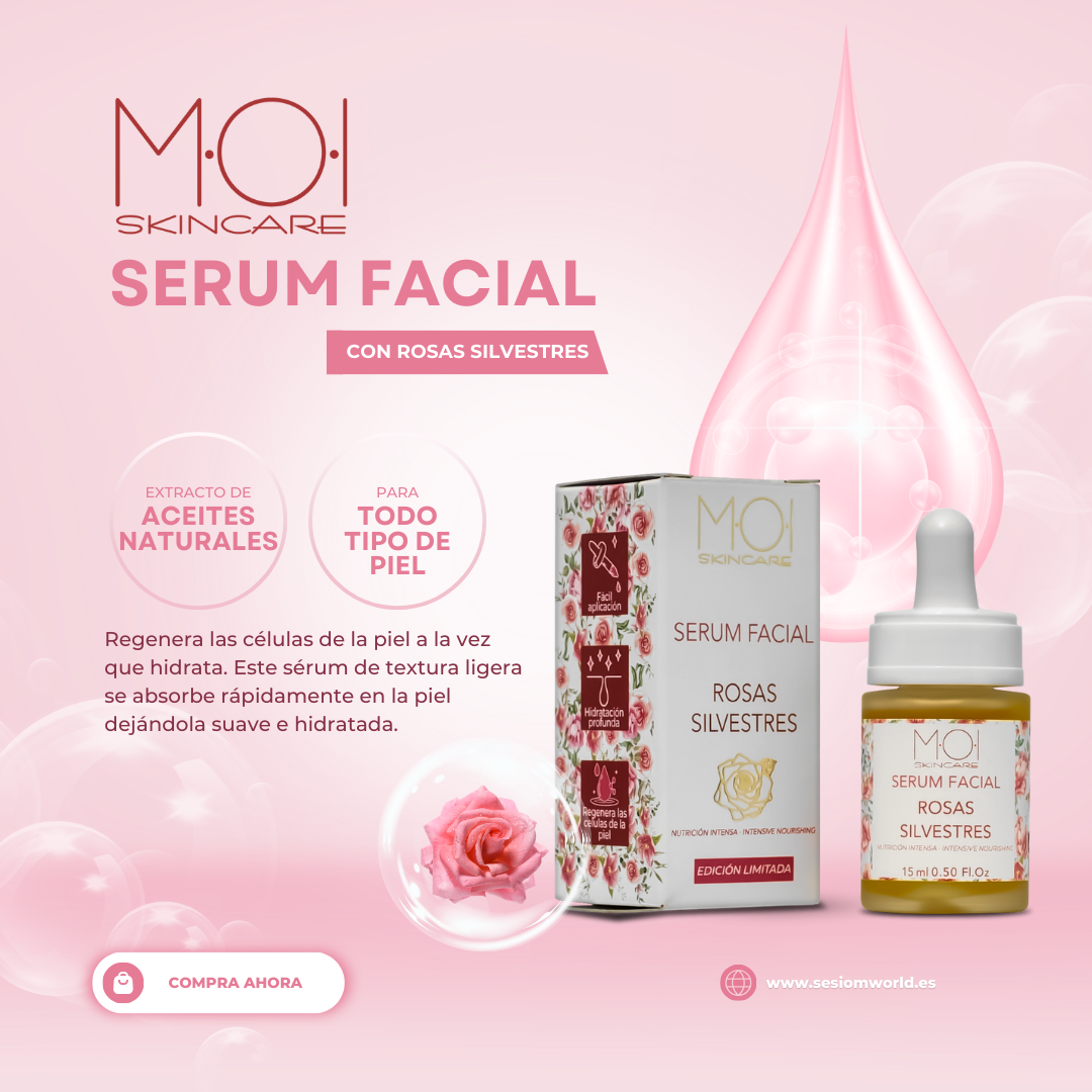 sesioMWorld - M·O·I Professional - Venta al por mayor Sérum facial - Sérum Facial de Rosas Silvestres MOI SKINCARE 15 ml1