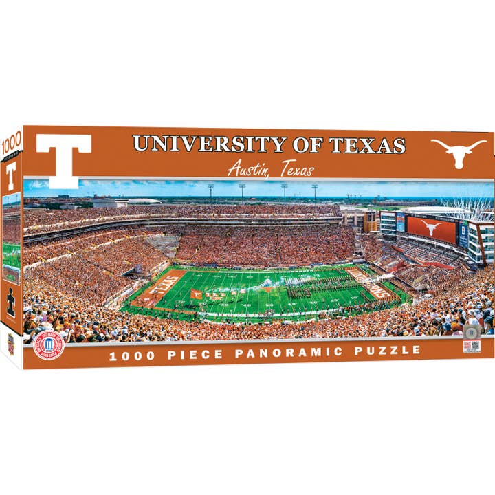 Masterpieces Puzzles - Wholesale Puzzle - Adult - Texas Longhorns - 1000 Piece Panoramic Puzzle