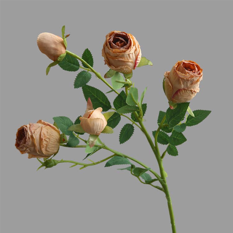 ACNITE(We cover U.S. import duties) - Wholesale Artificial Flowers - 25.6" Artificial rose flower,dried looking rose,faux flowers5