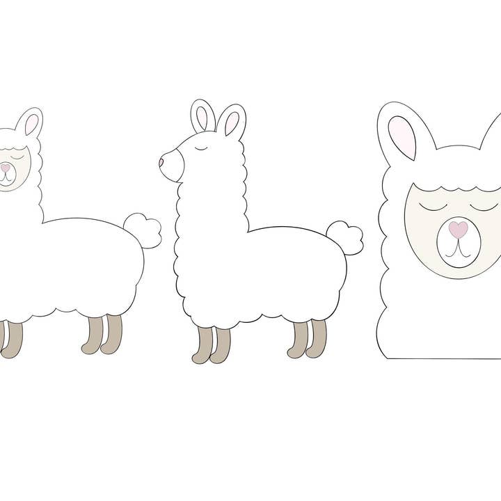 Lama face à l'avant, face au lama, face au lama pour la vente par Maison’s Custom Cutters