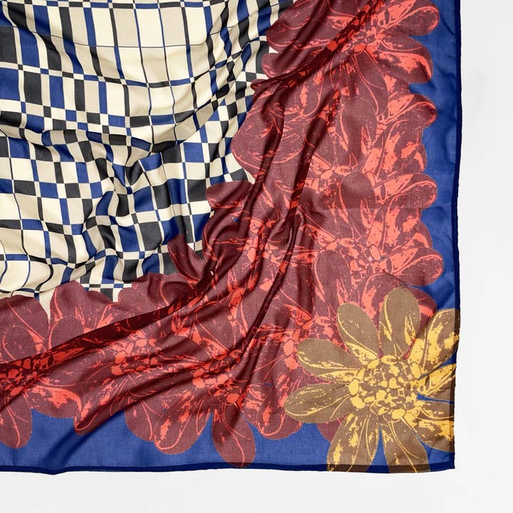 Sciarpa con motivo Siatka per la vendita all'ingrosso da parte di Zéphyr And Co