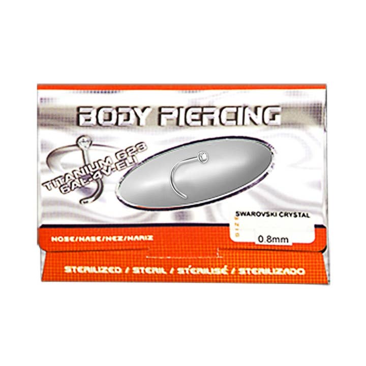Titanium gesteriliseerde kristallen neusknop voor wholesale door Bodywings