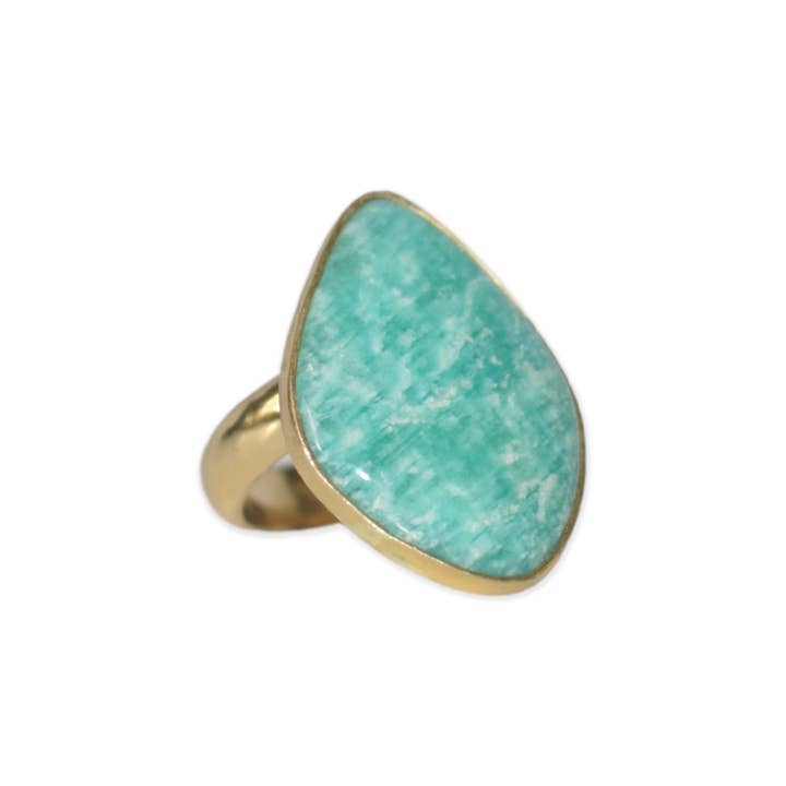 Amazonitring i fri form för wholesale av Songlines by Jewel