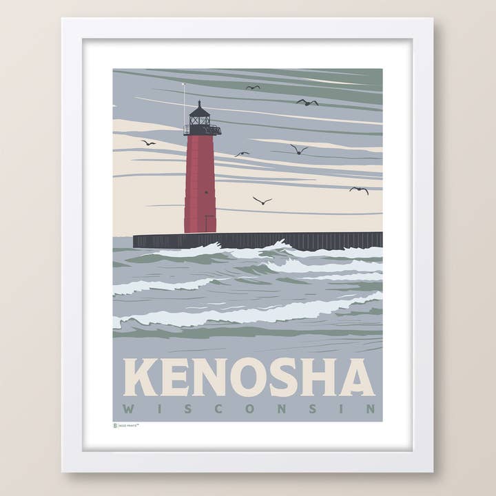Kenosha Lighthouse Print for wholesale by Bozz Prints