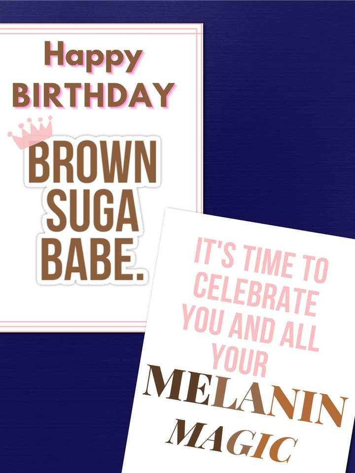 Brun Suga Babe Fødselsdag Card for engroshandel hos The Brown Girl Paper Company