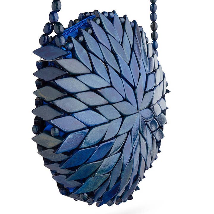 SHANPAULO LLC - Vendita all'ingrosso Borsa a tracolla - Donna - Borsa a tracolla rotonda Bali - Blu