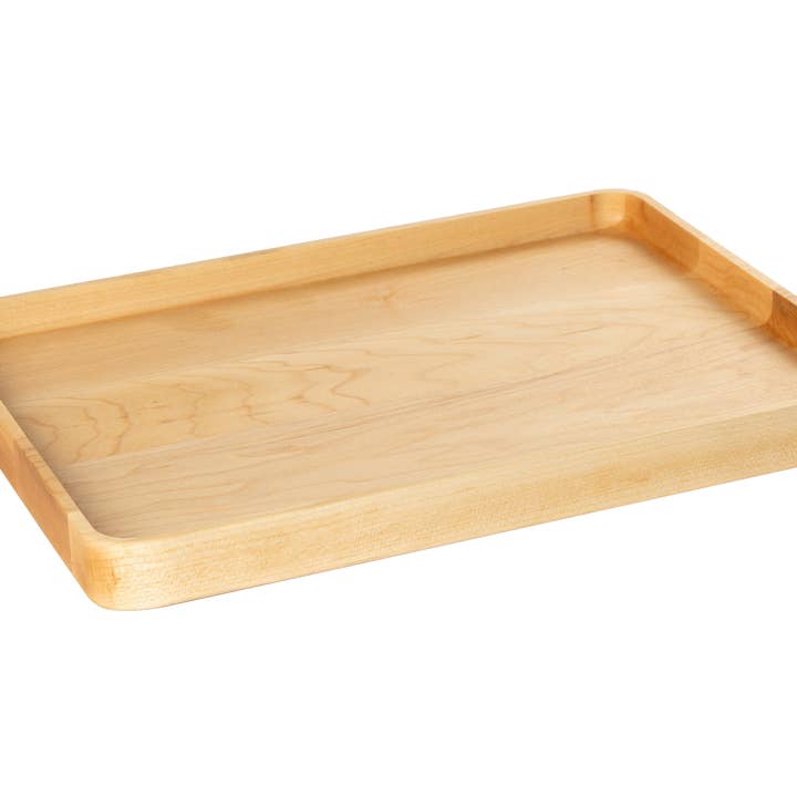 Maple - TR121 - Rectangular Hardwood Tray with Edge 12''x9''x1'' for wholesale by Wood Hill Boards Inc