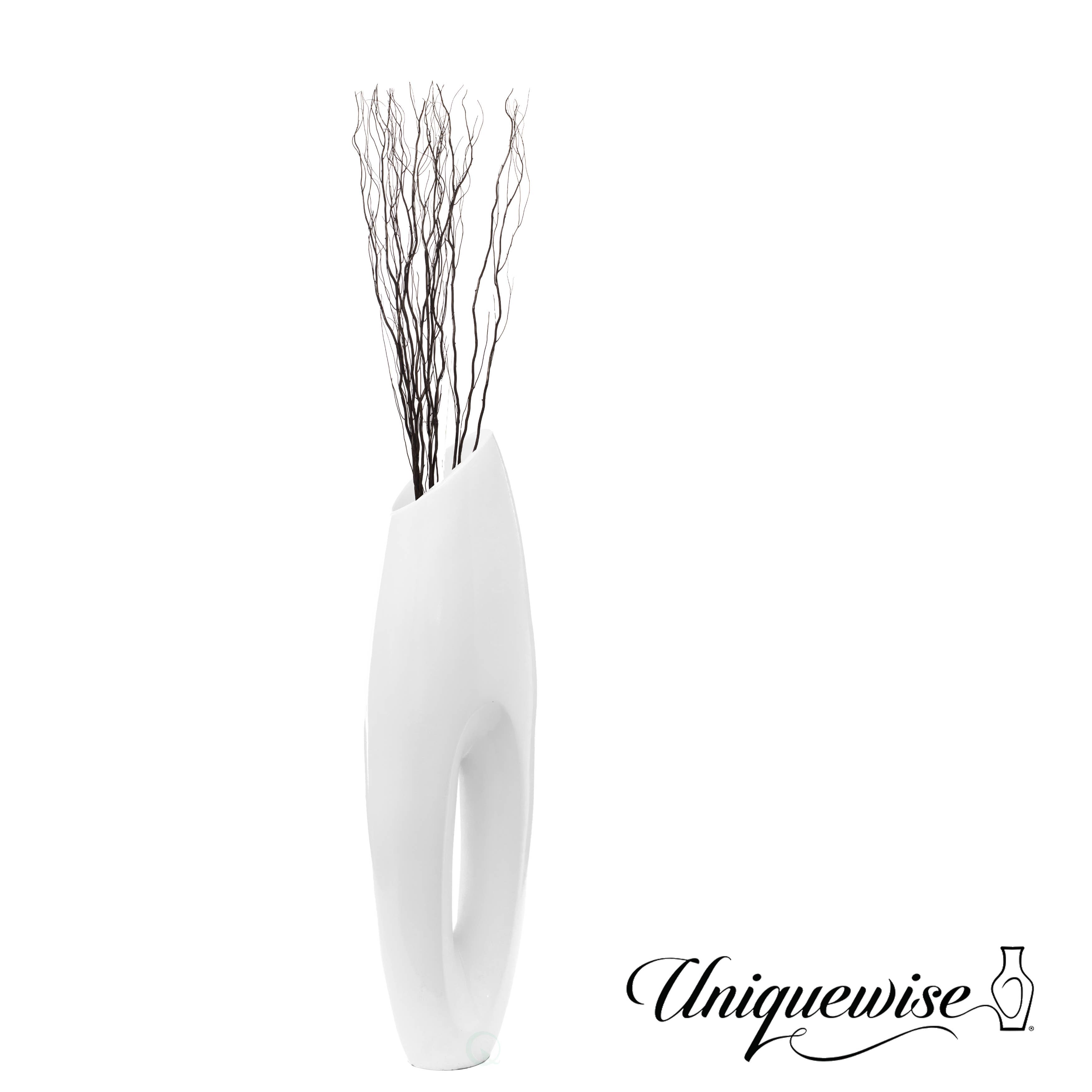 Quickway Imports - Wholesale Vase - 40 Inch Modern White Large Floor Vase3