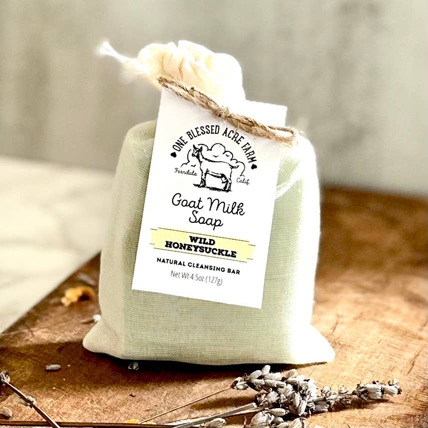 One Blessed Acre Farm - Wholesale Bar Soap - Wild Honeysuckle Goat Milk Bar Soap