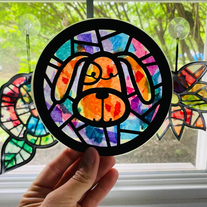 Punch of Color - Wholesale DIY Craft Kit - Kids - Puppy Dog Suncatcher Kit4