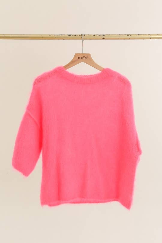 NAÏS PARIS - Vendita all'ingrosso Maglione tricot - Donna - Maglione a maniche corte e collo rotondo in 80% kid mohair12