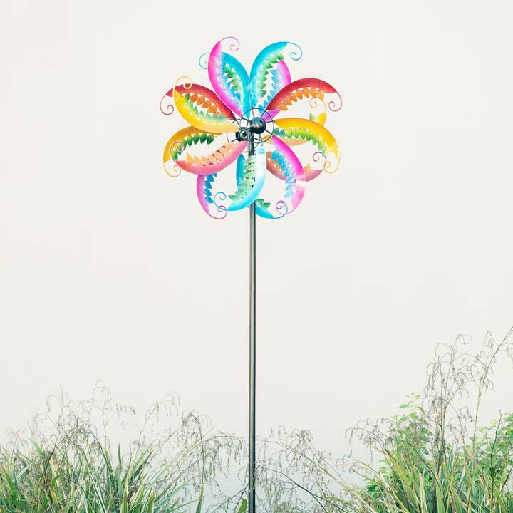 Alpine Corporation - Wholesale Wind Spinner - Alpine Corporation Multi-Color Metal Kinetic Wind Spinner