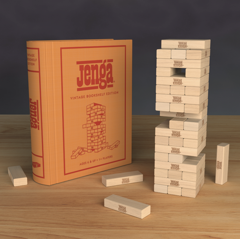 WS Game Company - Wholesale Stacking Game - Jenga Vintage Bookshelf Edition1