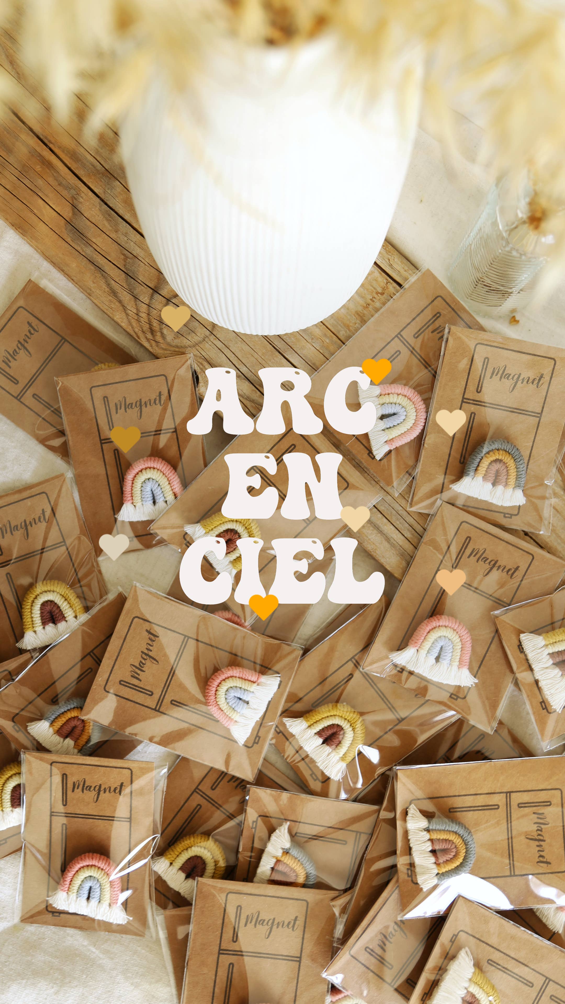 The Frenchie Knot - Wholesale Magnet - Macrame rainbow magnet4