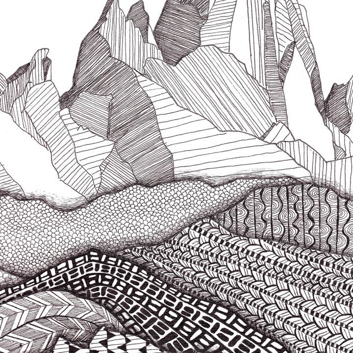 Laura K Maxwell - Wholesale Art Print - Patterns on Patagonia Art Print3
