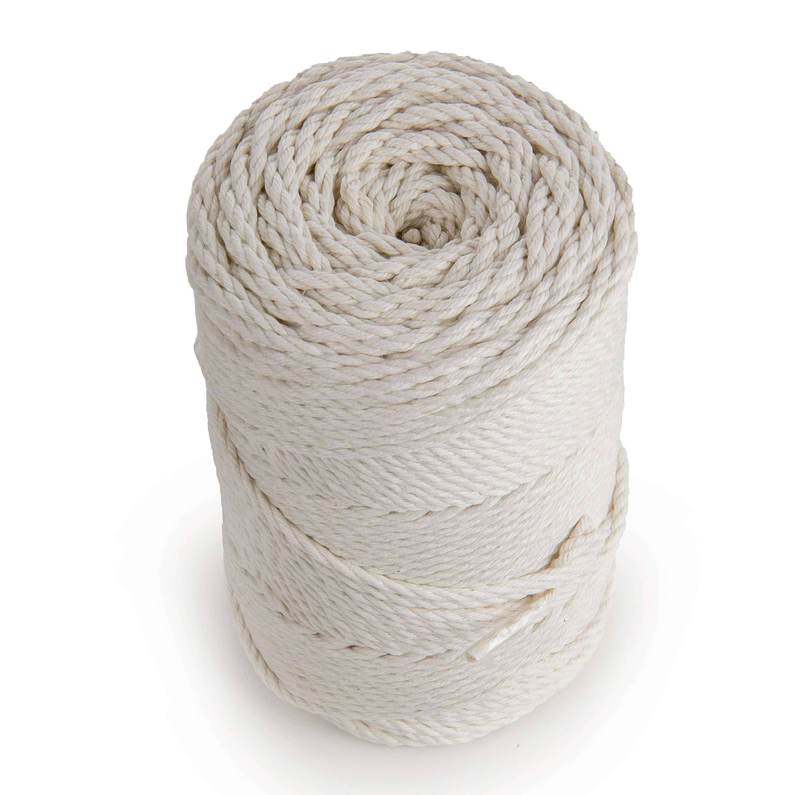 MB Cordas – Engroshandel Håndværk forsyninger – 3mm 3 Strand Twisted 500g bomuld Cord NATURAL2