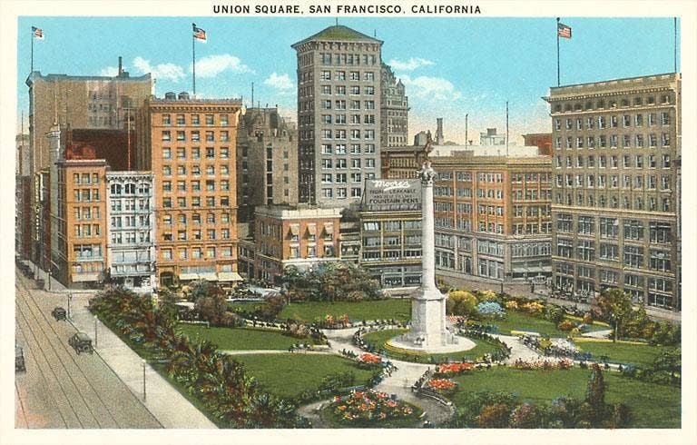 Found Image Press - Wholesale Magnet - Magnet SF-169 Union Square, San Francisco, California0