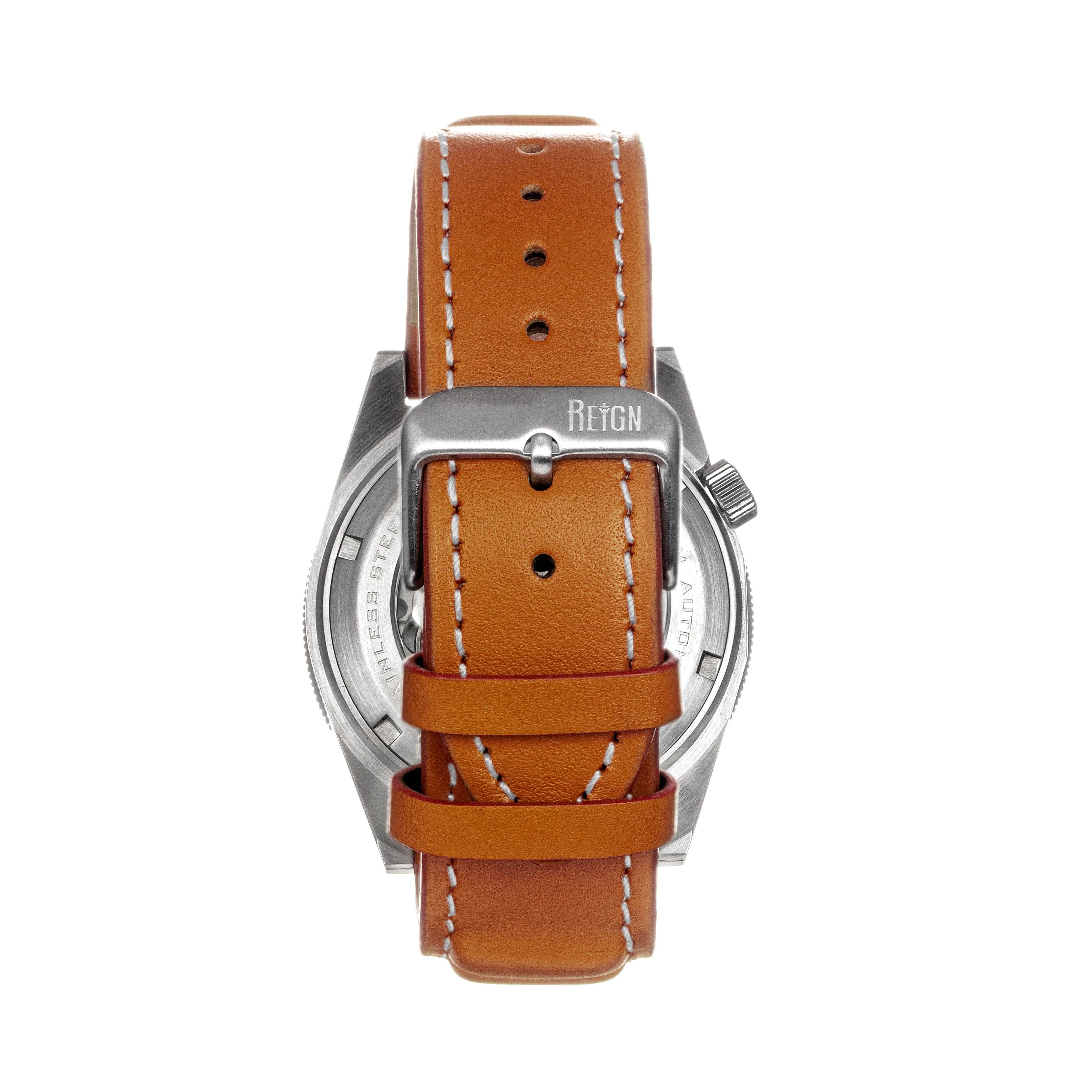 Reign - Venta al por mayor Reloj de pulsera - Hombre - Reloj automático Reign Francis con correa de cuero y función de fecha7