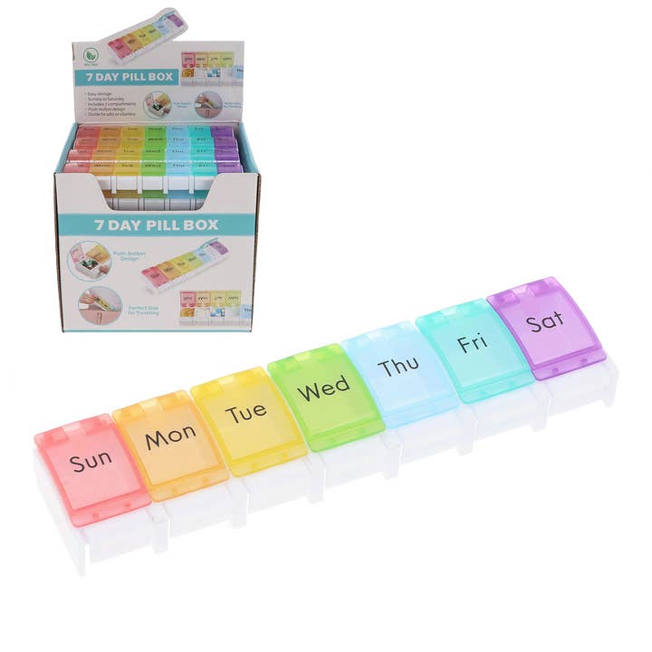 7 Day Rainbow Pill Box for wholesale by Joe Davies