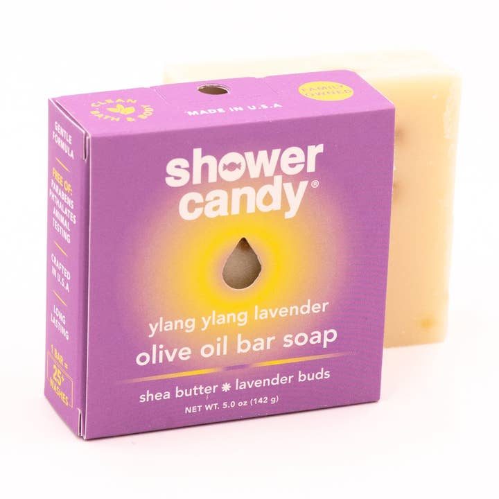 Shower Candy Ylang Ylang Lavender Bar Soap – Nourishing Olive Oil Cleanse for wholesale by Shower Candy