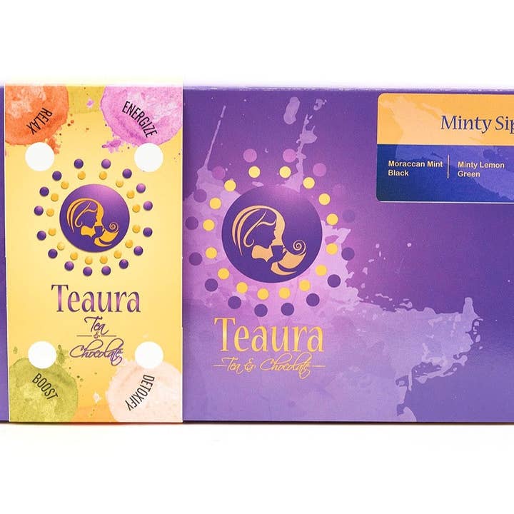 1 Dozen Minty Sips Mood Box (Tea Gift Box) for wholesale by teaura tea