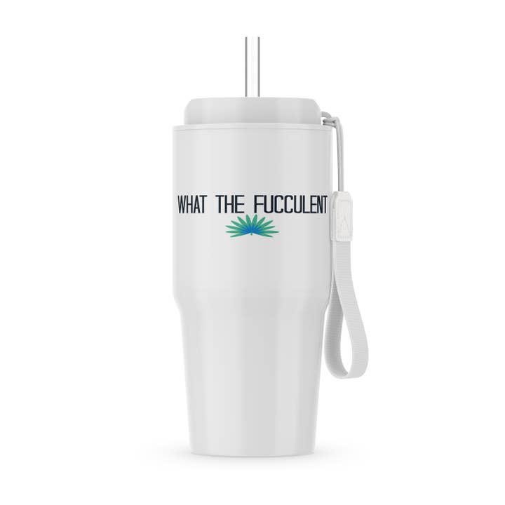 3dRose - Wholesale Insulated Mug/Tumbler - 3dRose, What The Fucculent, Tumbler