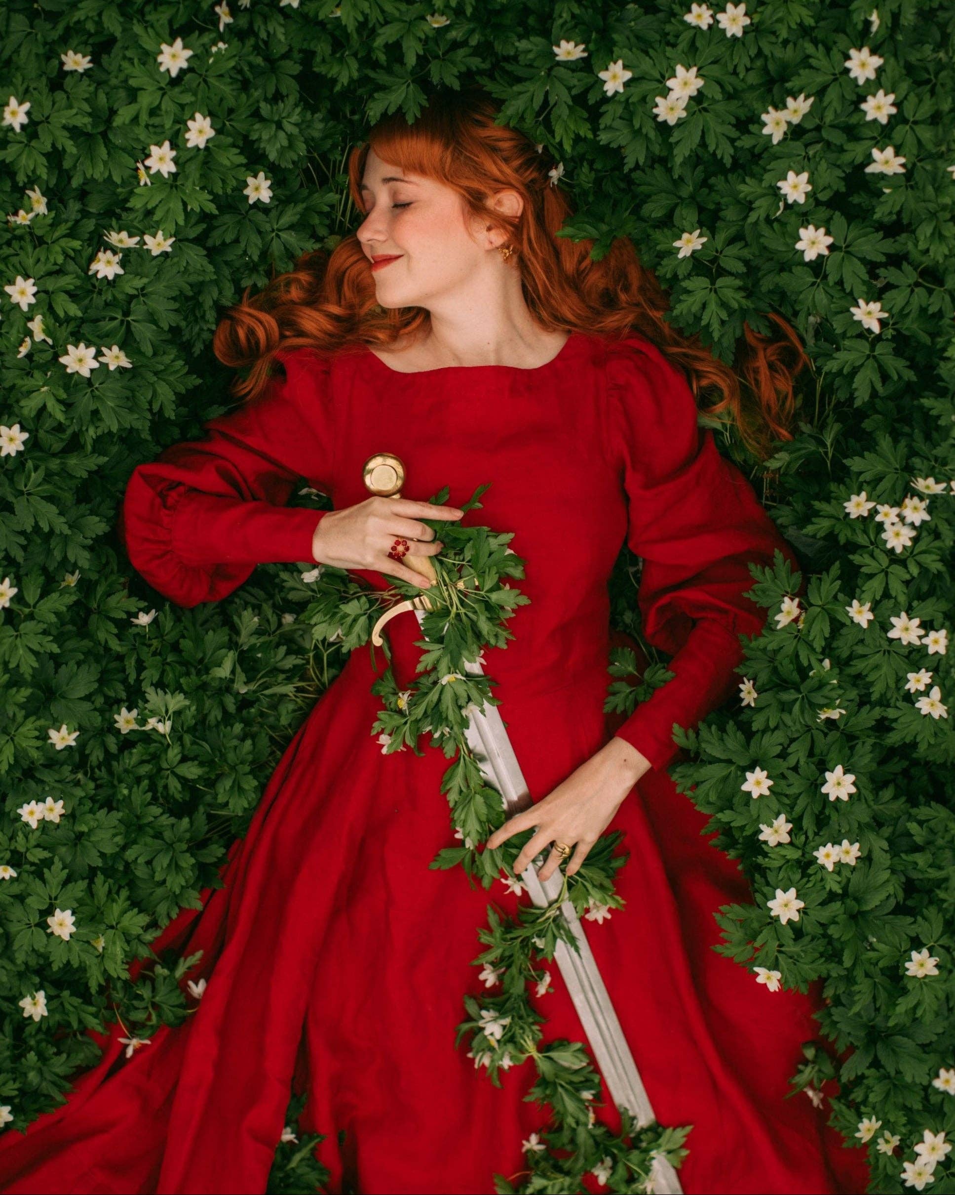 Red Poppy Hawthorn Dress, Long Sleeve for wholesale on Faire