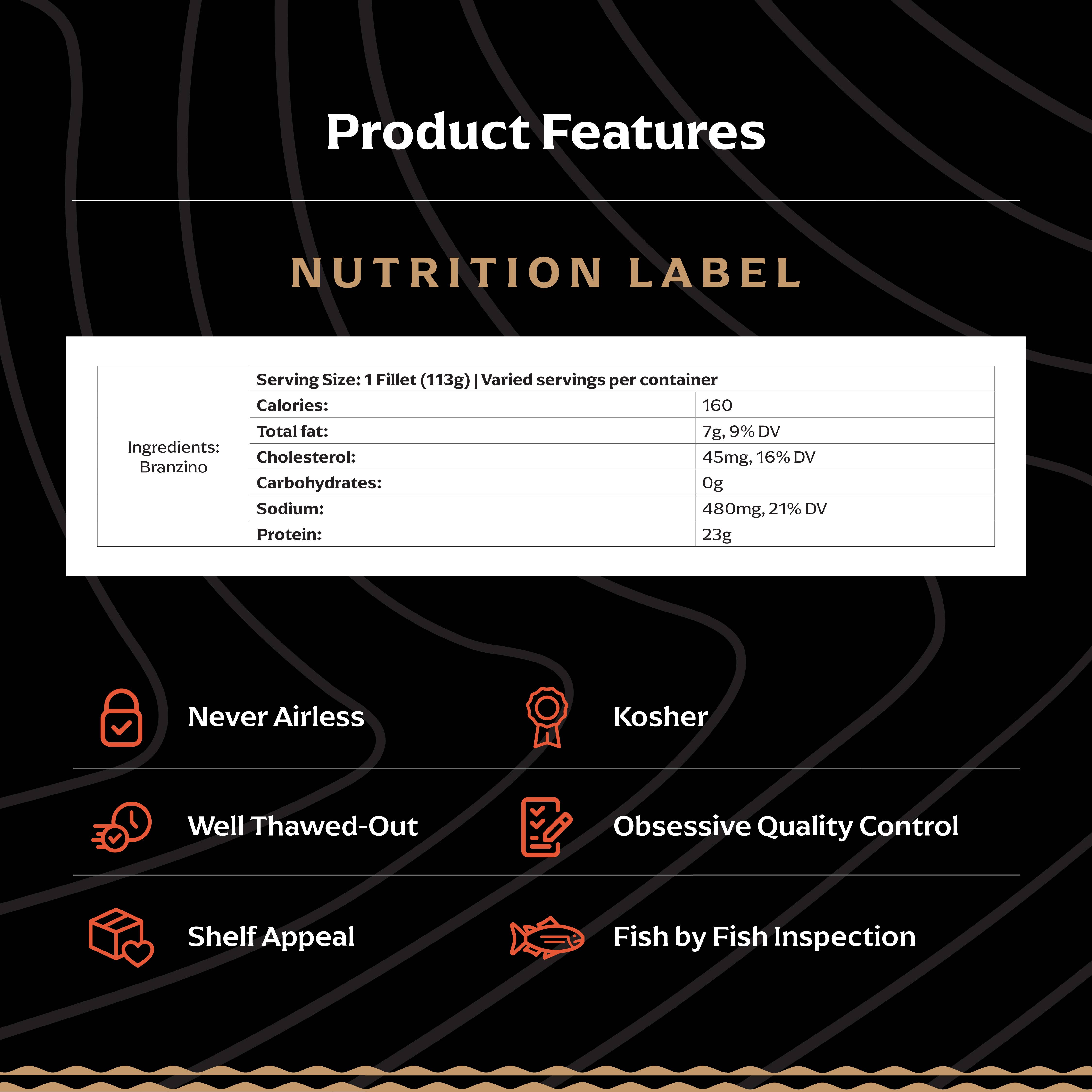 Legend of Jona – Peixe/frutos do mar por atacado – Filetes de Brazino JONA 2un - 8oz - Embalagem em Tabuleiro4