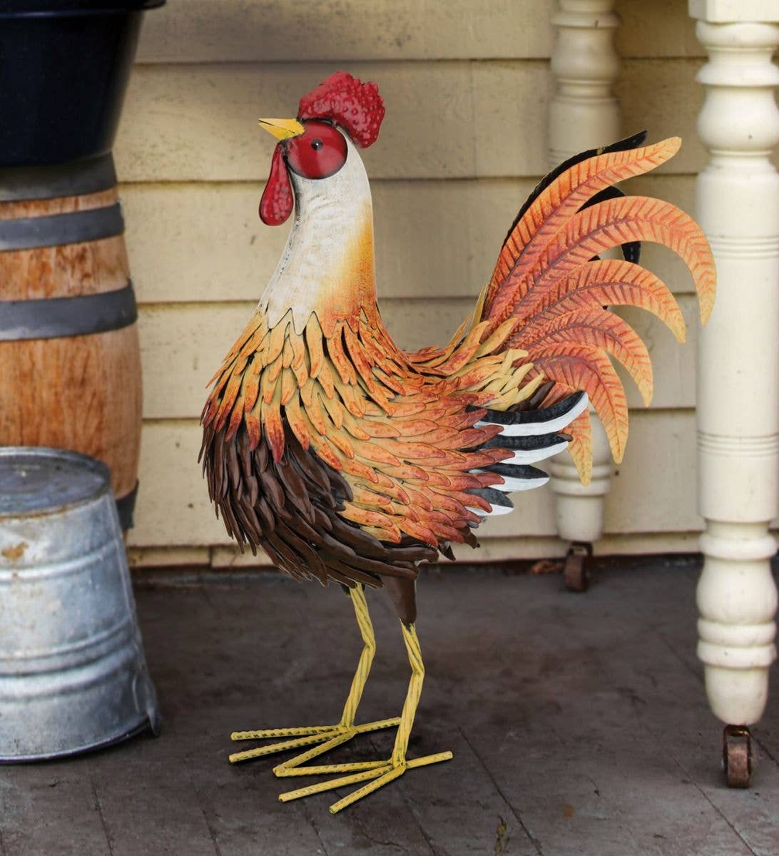 Regal Art & Gift - Wholesale Outdoor Ornament/Decor - Sunburst Rooster Decor MED2