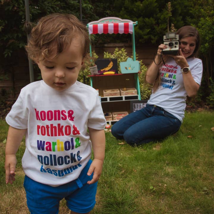 MALE ARTIST MATES - T-shirt à manches courtes assorti pour la vente par Little Mate Adventures