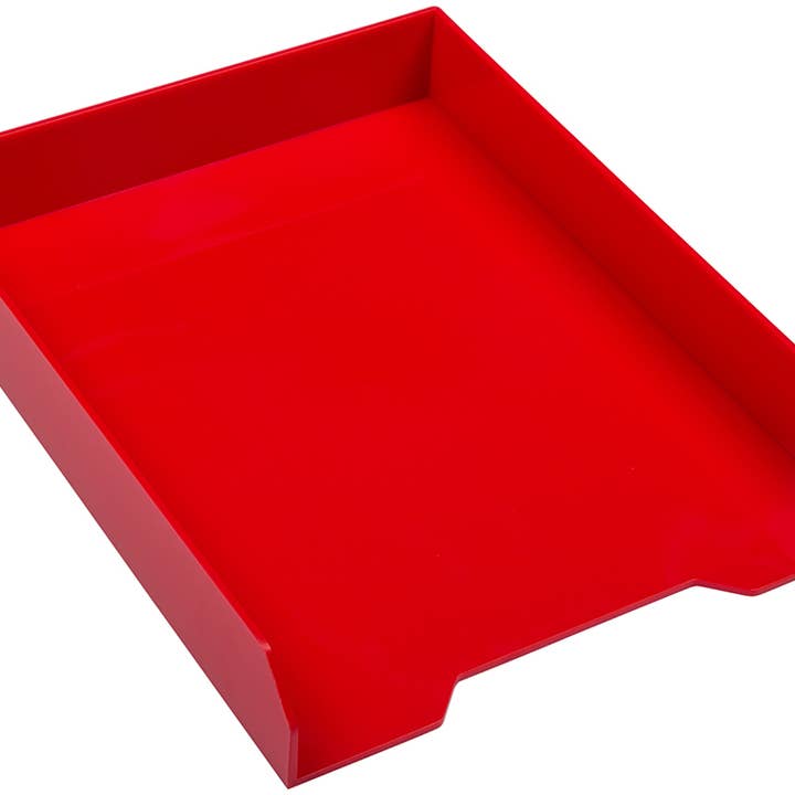 Plateaux à papier empilables, rouge, plateau à documents de bureau, 2/paquet pour la vente par JAM PAPER