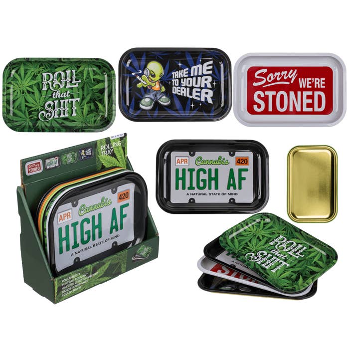 Out of the blue KG - Wholesale Decorative Tray - Rolling tray I, ca. 18 x 14 x 1,5 cm,