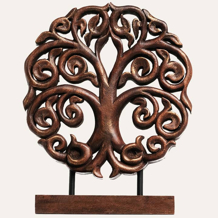 Scultura in Legno Albero della Vita di Berton – Arte Decorativa Fatta a Mano | Decozen Luxe per la vendita all'ingrosso da parte di Decozen