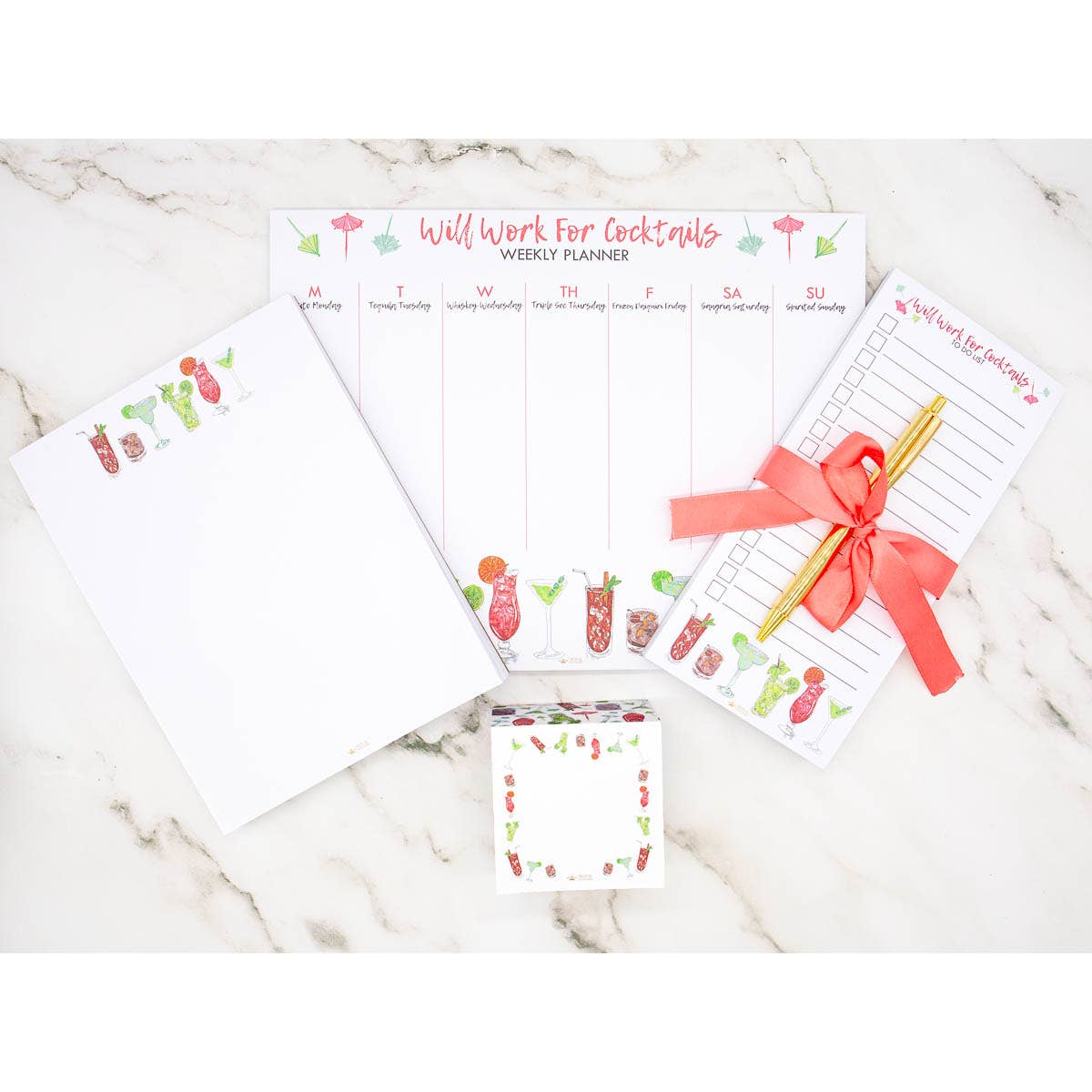 The Royal Standard – Großhandel Notizblöcke – Cocktails Note Cube Weiß/Mehrfarbig 3x32