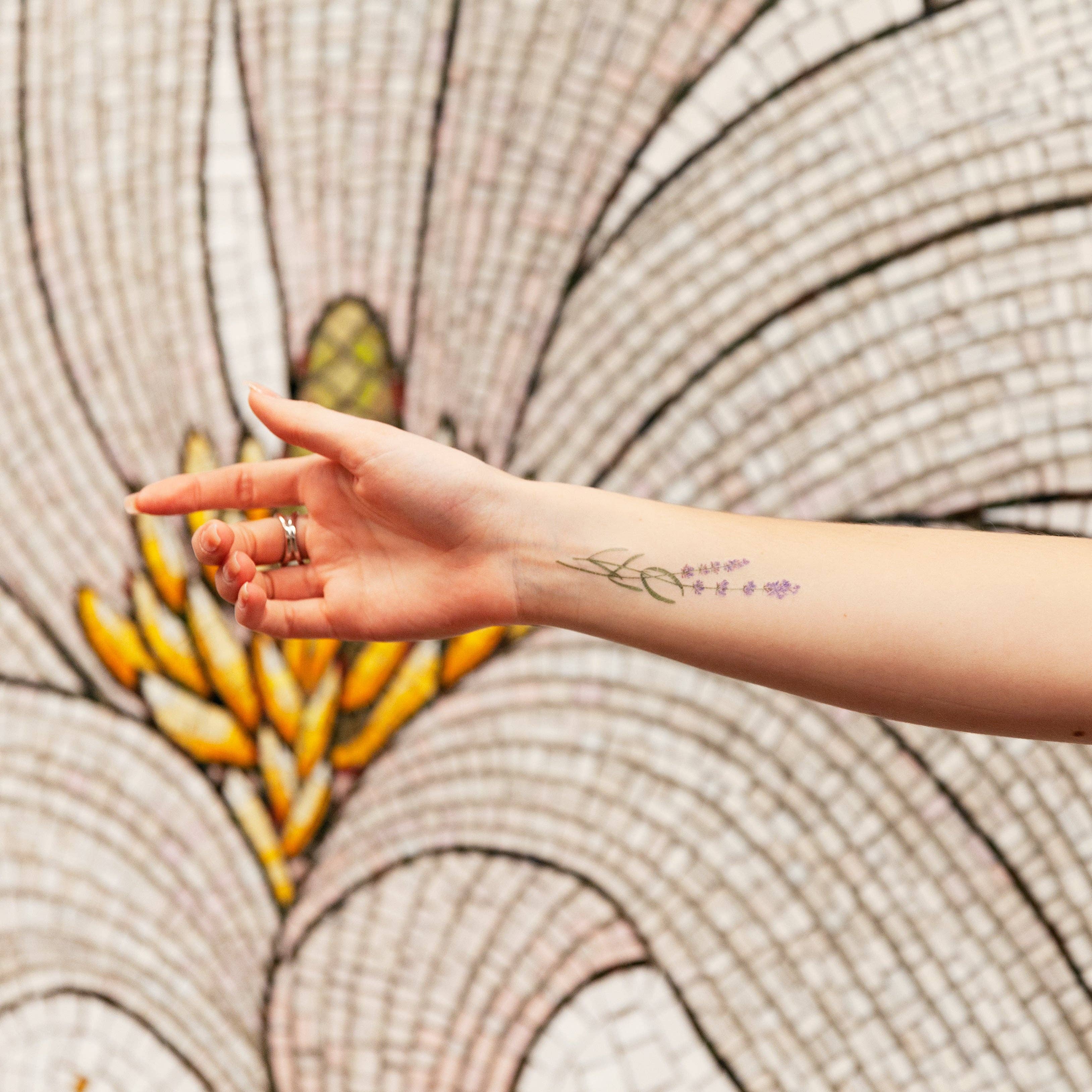 Tattly - Wholesale Temporary Tattoo - Lavender Tattoo Pair3