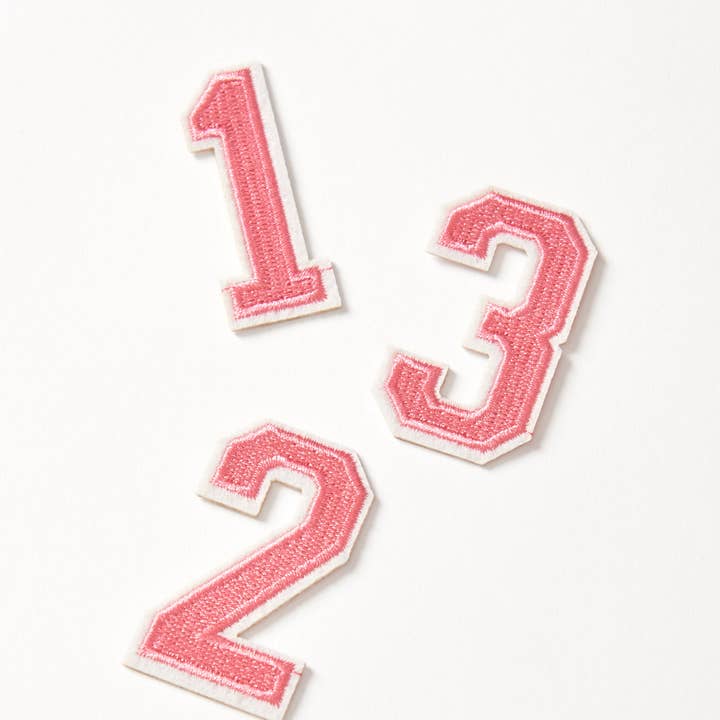 Little Bipsy - Wholesale Patch - Pink Varsity Number Patch