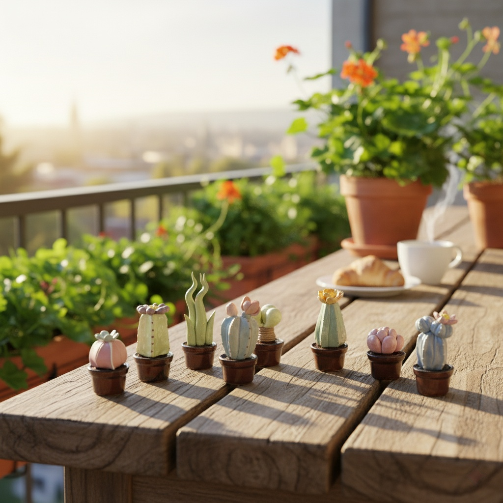 Otterware – wholesale Decorative figurine – Handmade Miniature Ceramic Cactus & Succulent Figurines10